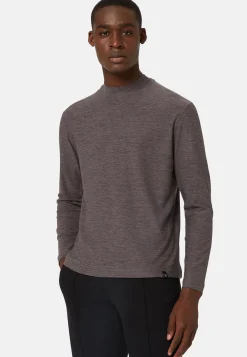 Long-Sleeved Turtle-neck T-Shirt in Technical Fabric|Boggi Milano Store