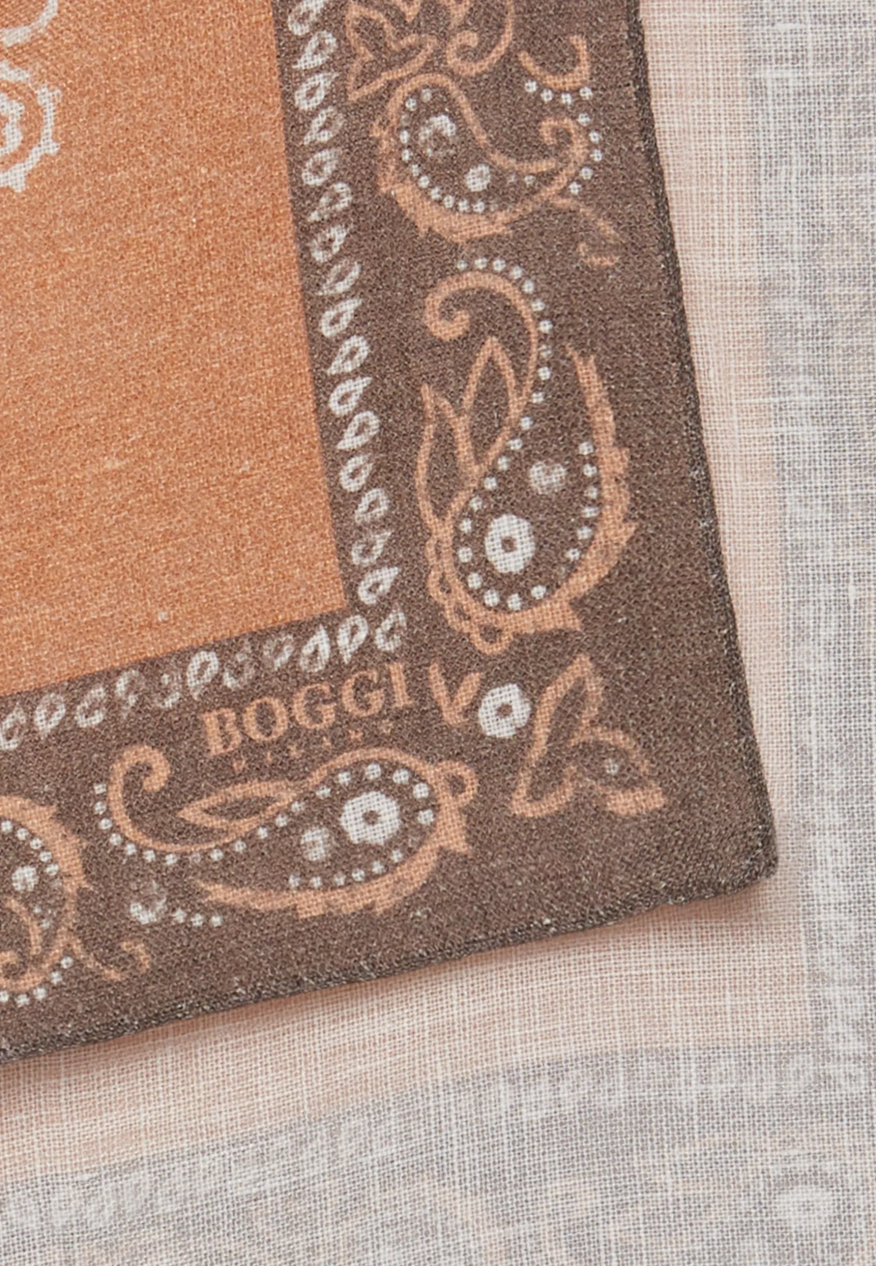 Macro Patterned Linen Pocket Square|Boggi Milano Shop