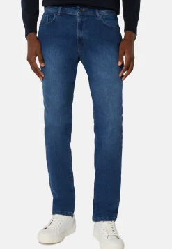 Medium Blue Stretch Denim Jeans|Boggi Milano Sale