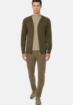 Full Zip Hooded Jumper in Superfine Merino Wool|Boggi Milano Clearance