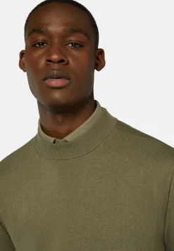 Mock Turtleneck Jumper in Silk and Cotton|Boggi Milano Cheap