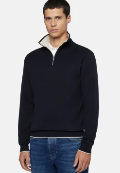 Half Zip Cotton Jumper|Boggi Milano Cheap
