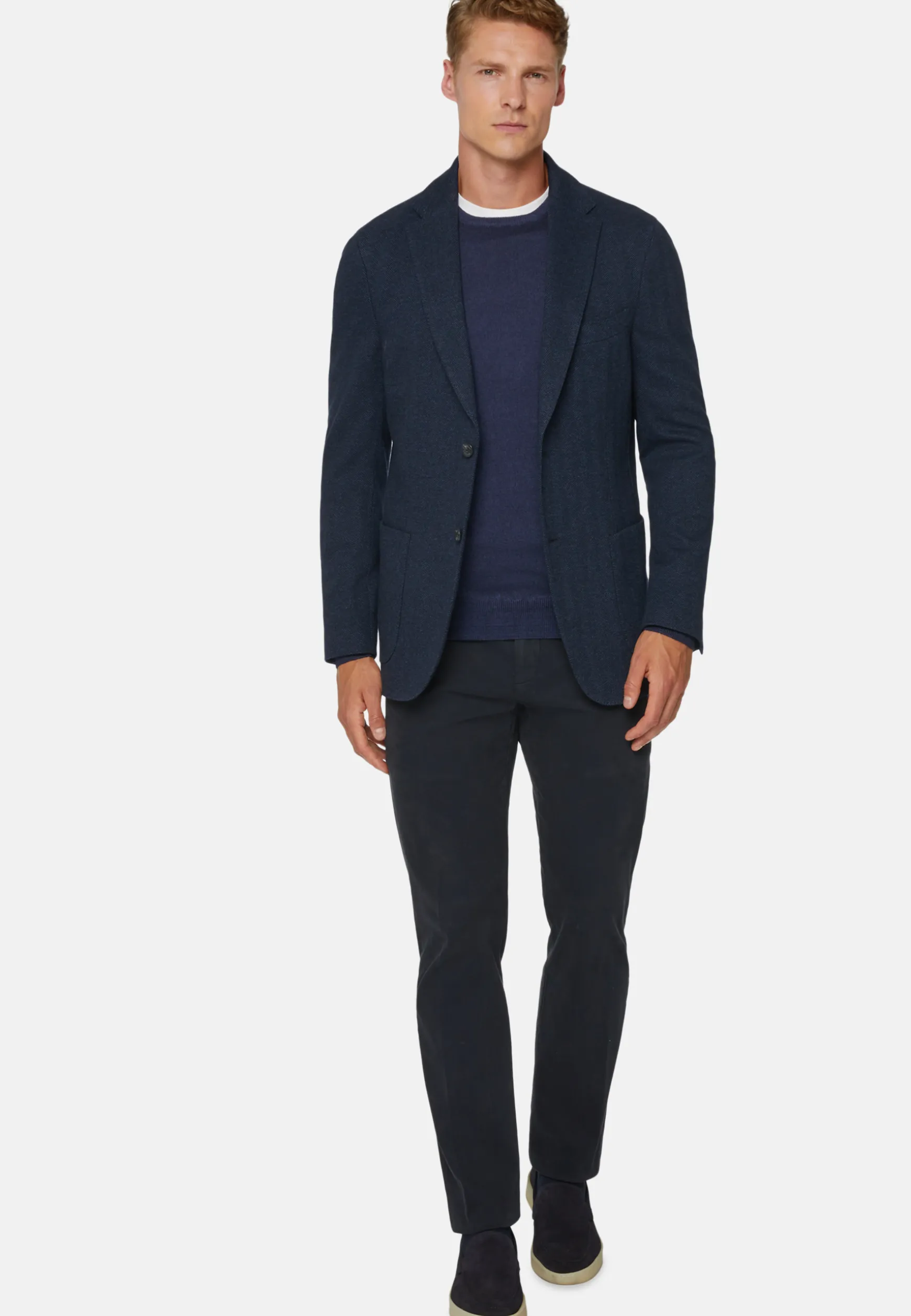 Herringbone Jacket In Wool And Cotton|Boggi Milano Cheap