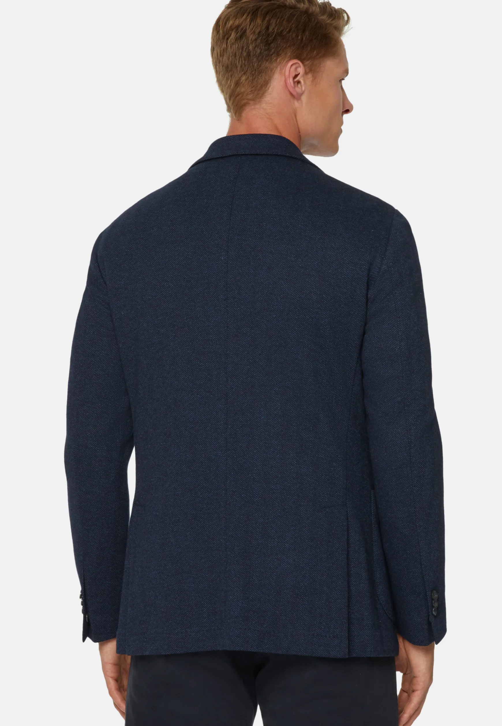 Herringbone Jacket In Wool And Cotton|Boggi Milano Cheap