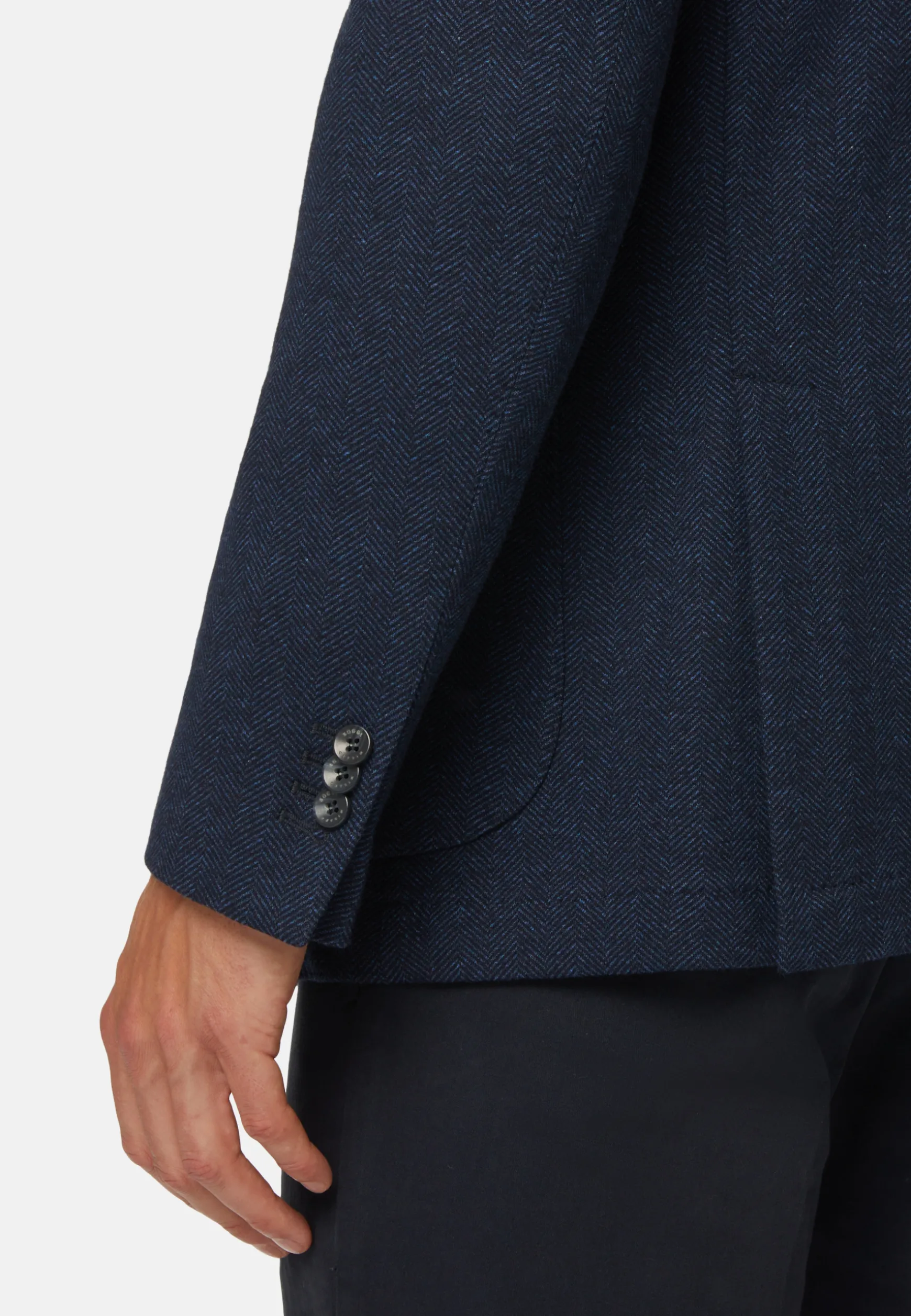 Herringbone Jacket In Wool And Cotton|Boggi Milano Cheap