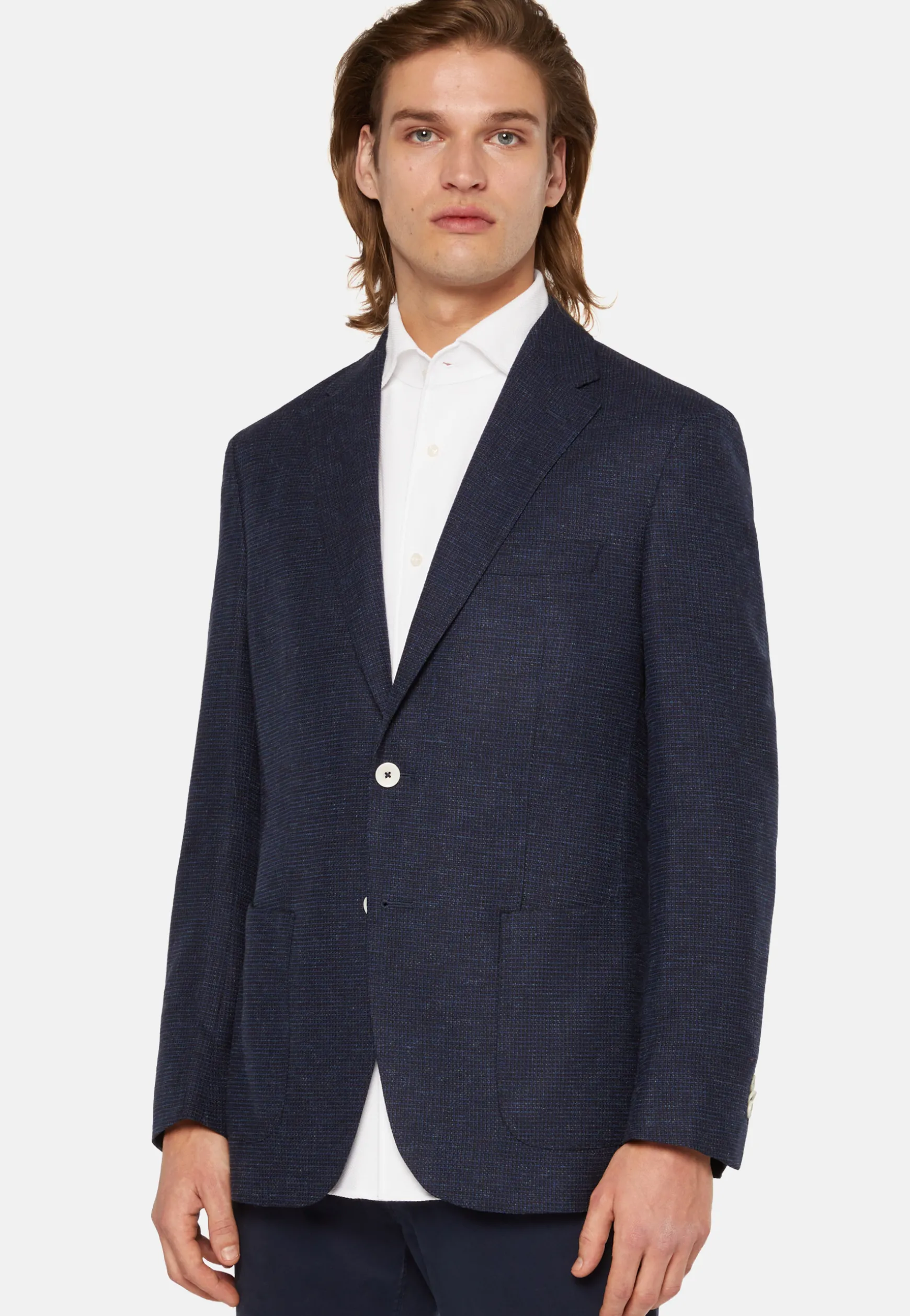 Jacket In Stretch Wool Linen|Boggi Milano Fashion