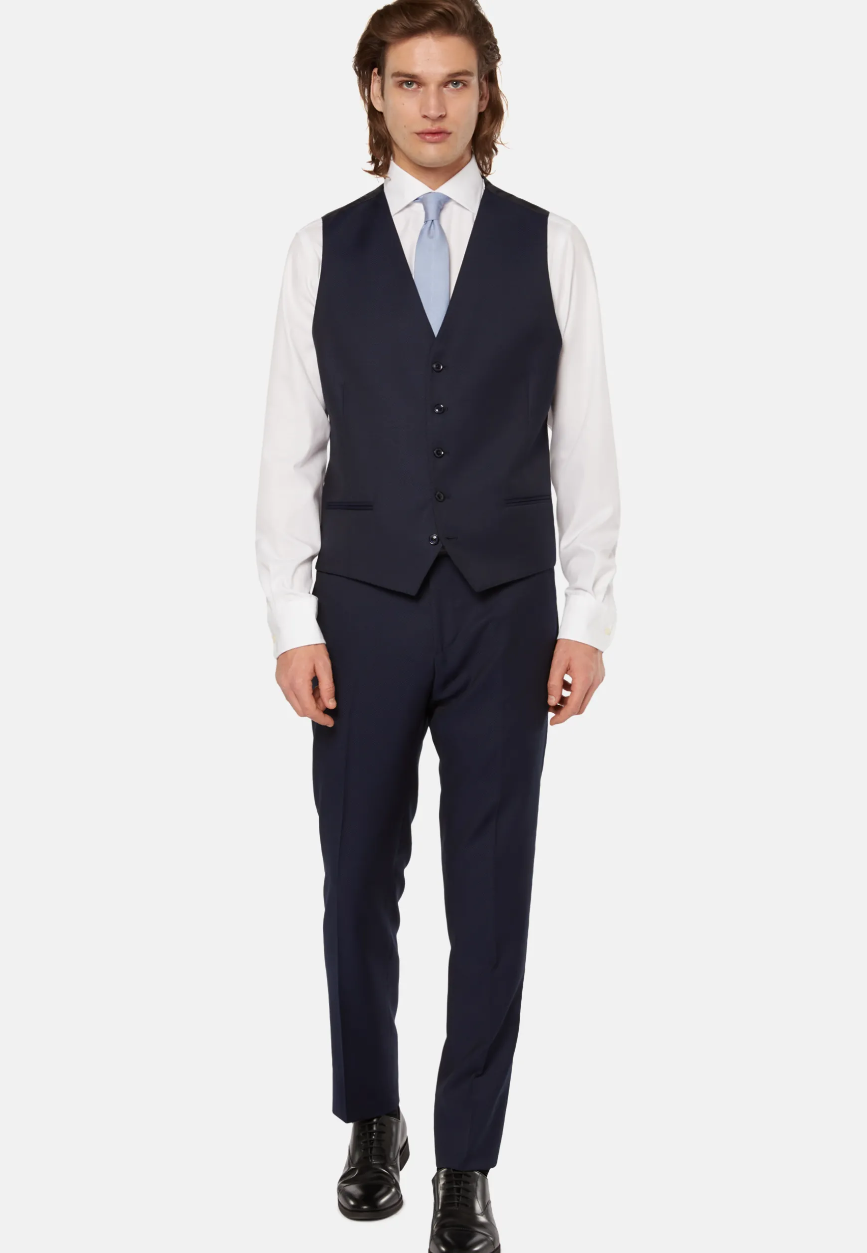 Micro Pattern Gilet In Pure Wool|Boggi Milano Cheap