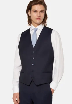 Micro Pattern Gilet In Pure Wool|Boggi Milano Cheap
