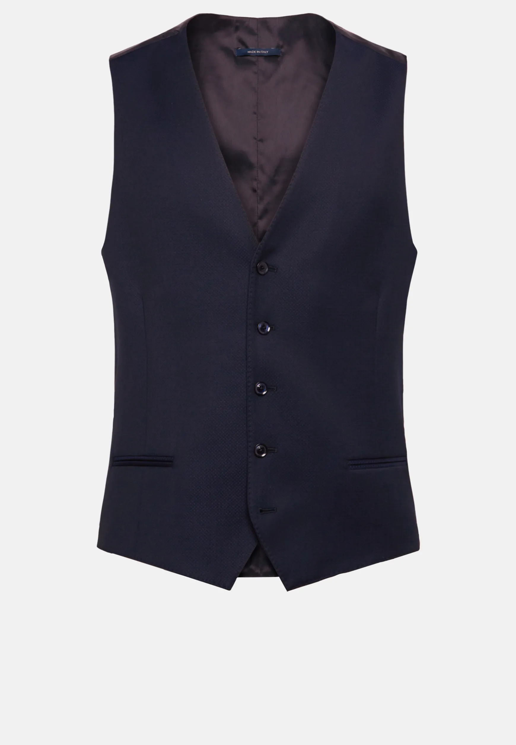 Micro Pattern Gilet In Pure Wool|Boggi Milano Cheap