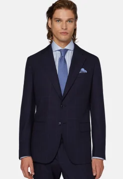 Windowpane Check Suit In Pure Wool|Boggi Milano Sale