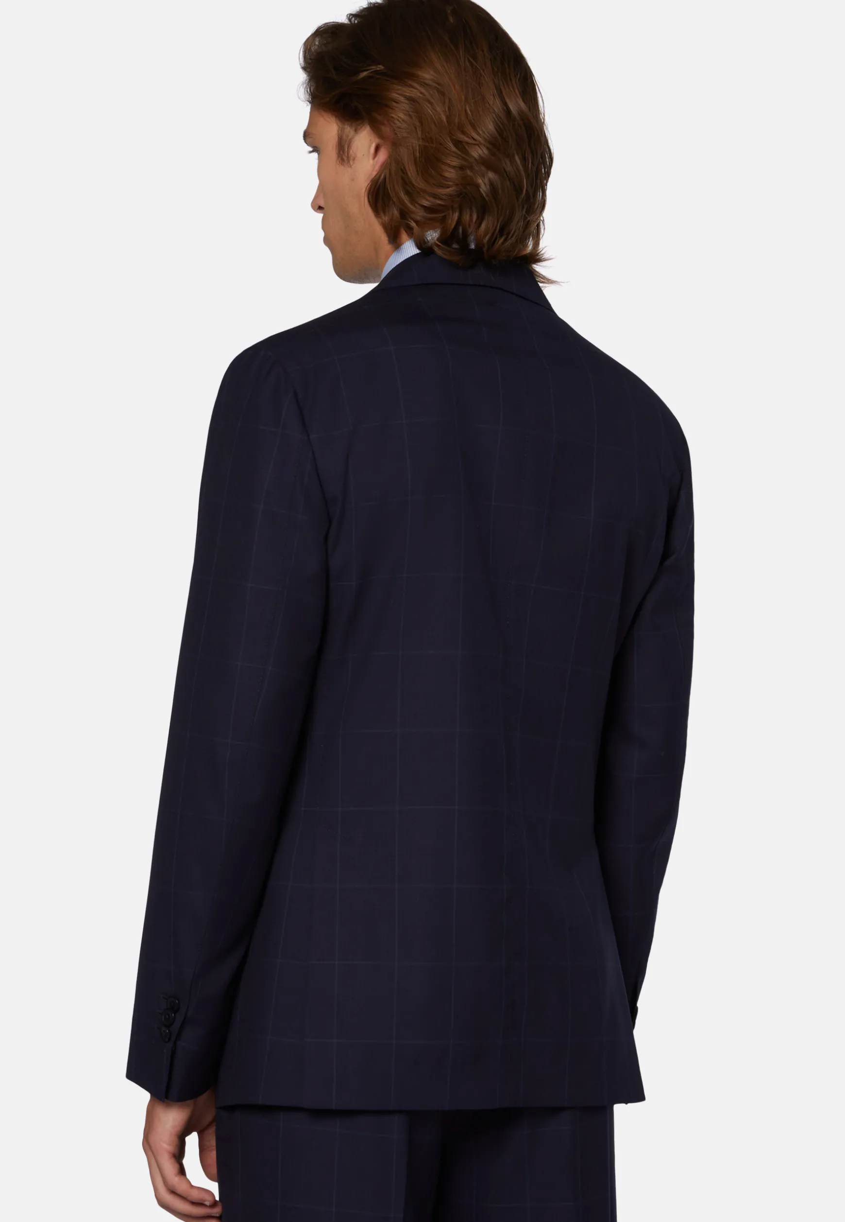 Windowpane Check Suit In Pure Wool|Boggi Milano Sale