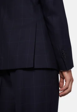 Windowpane Check Suit In Pure Wool|Boggi Milano Sale