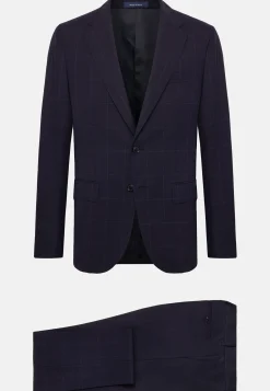 Windowpane Check Suit In Pure Wool|Boggi Milano Sale