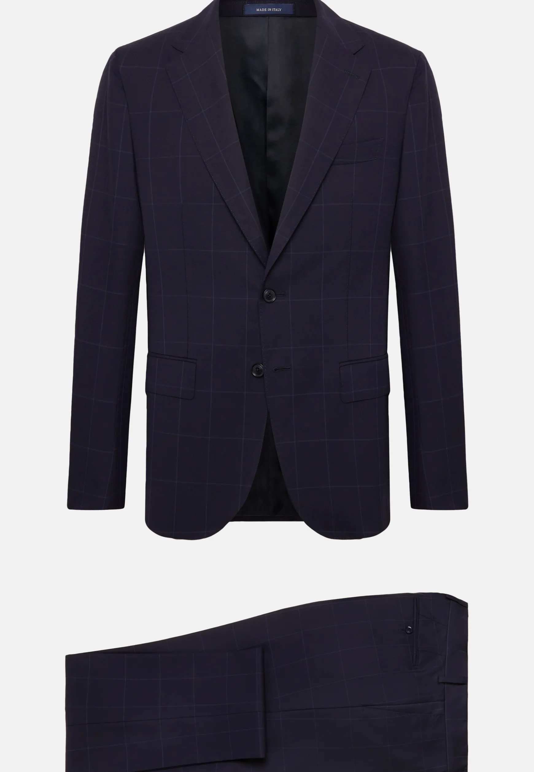 Windowpane Check Suit In Pure Wool|Boggi Milano Sale