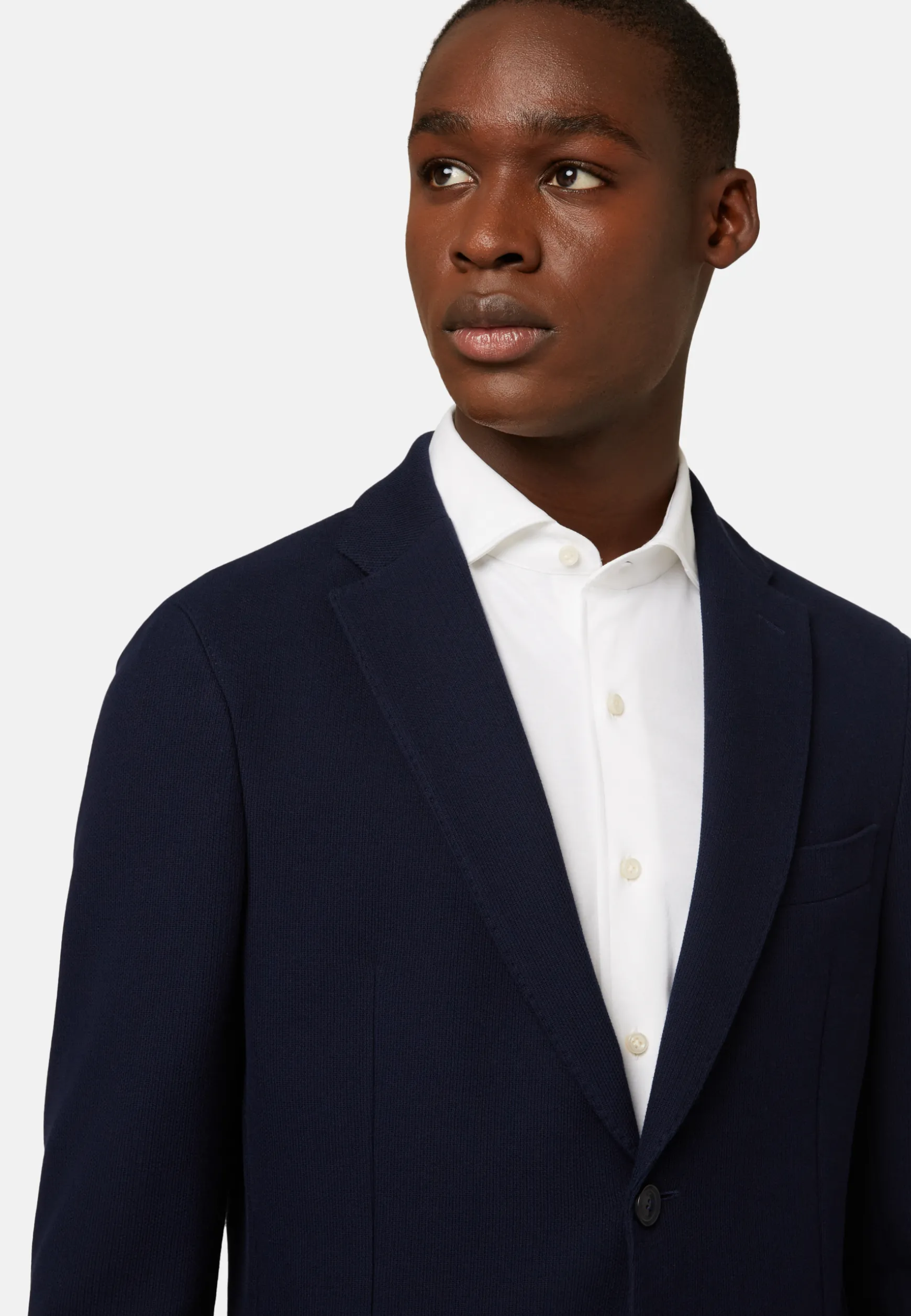 Navy Cotton B Jersey Jacket|Boggi Milano Cheap