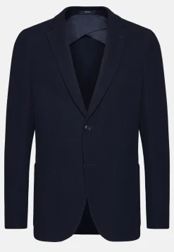 Navy Cotton B Jersey Jacket|Boggi Milano Cheap