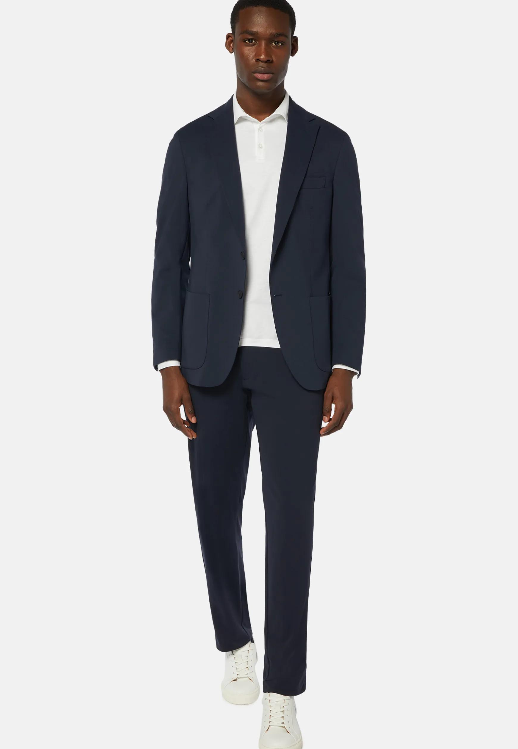 Navy Nylon Stretch B Tech Blazer|Boggi Milano Flash Sale