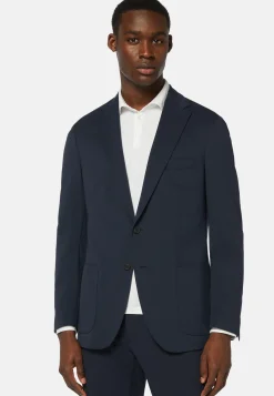 Navy Nylon Stretch B Tech Blazer|Boggi Milano Flash Sale