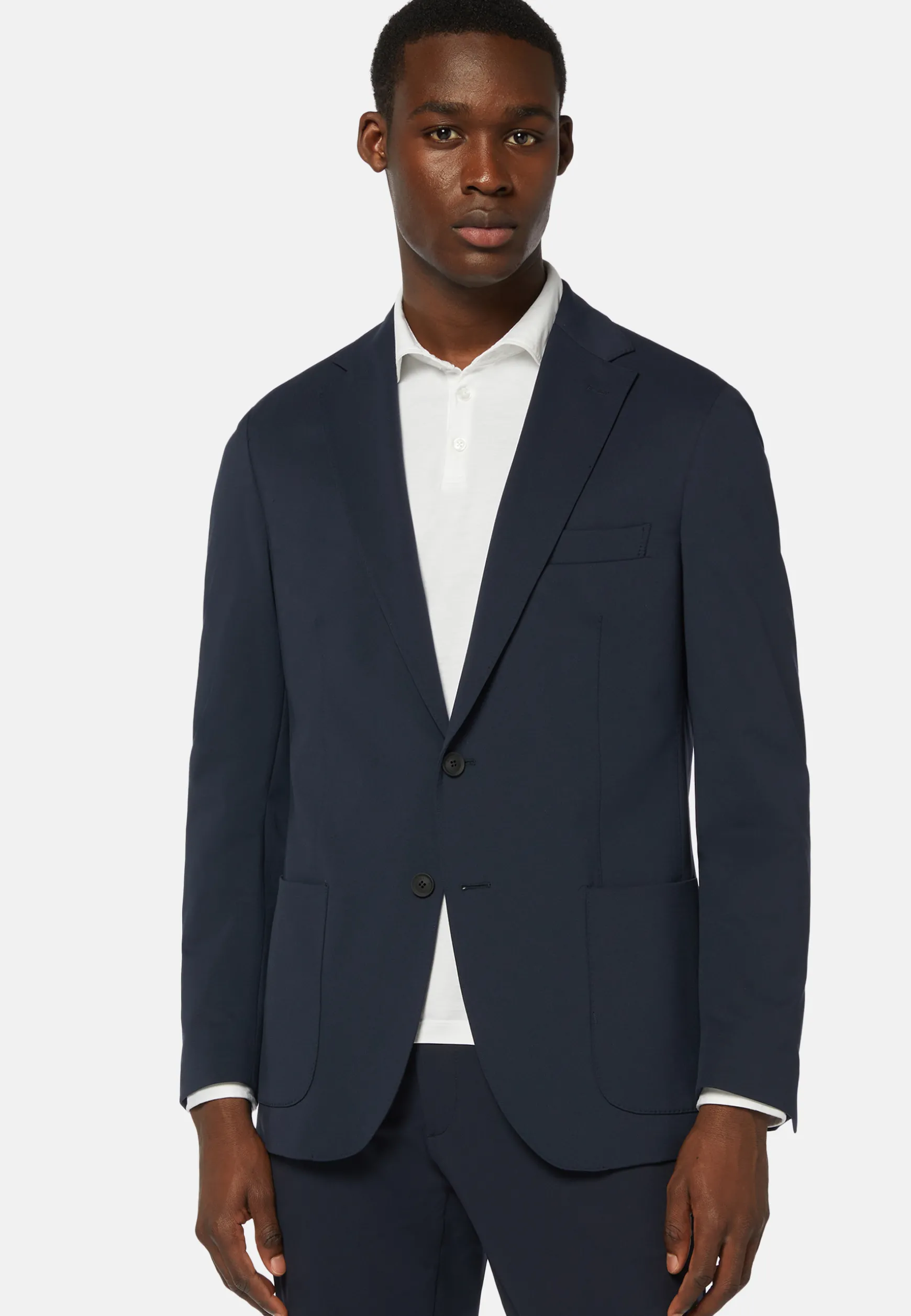 Navy Nylon Stretch B Tech Blazer|Boggi Milano Flash Sale