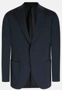 Navy Nylon Stretch B Tech Blazer|Boggi Milano Flash Sale