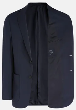 Navy Nylon Stretch B Tech Blazer|Boggi Milano Flash Sale