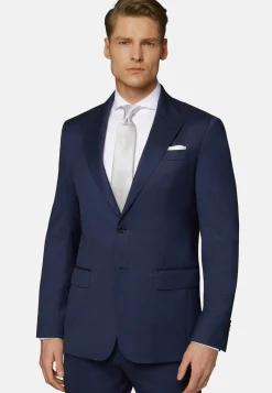 Navy Pinpoint Pure Wool Suit|Boggi Milano Best Sale