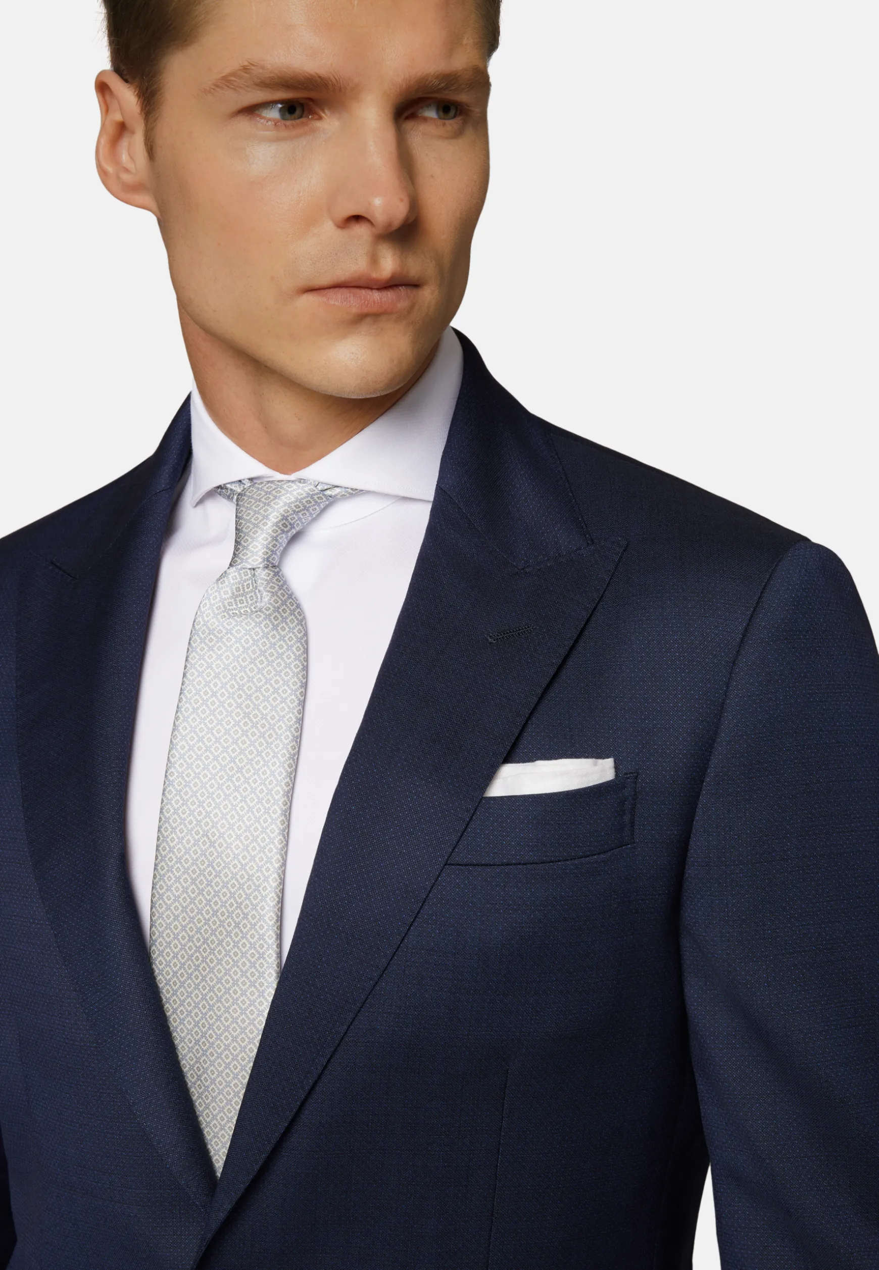 Navy Pinpoint Pure Wool Suit|Boggi Milano Best Sale