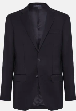Navy Stretch Wool Twill Jacket|Boggi Milano Cheap