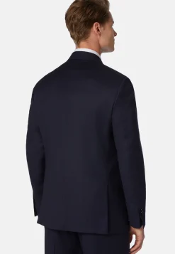 Navy Structured Stretch Wool Suit|Boggi Milano Store