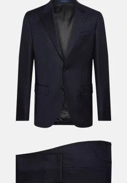 Navy Structured Stretch Wool Suit|Boggi Milano Store