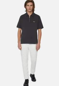 Organic Cotton Blend Piqu&eacute; Polo Shirt|Boggi Milano Hot