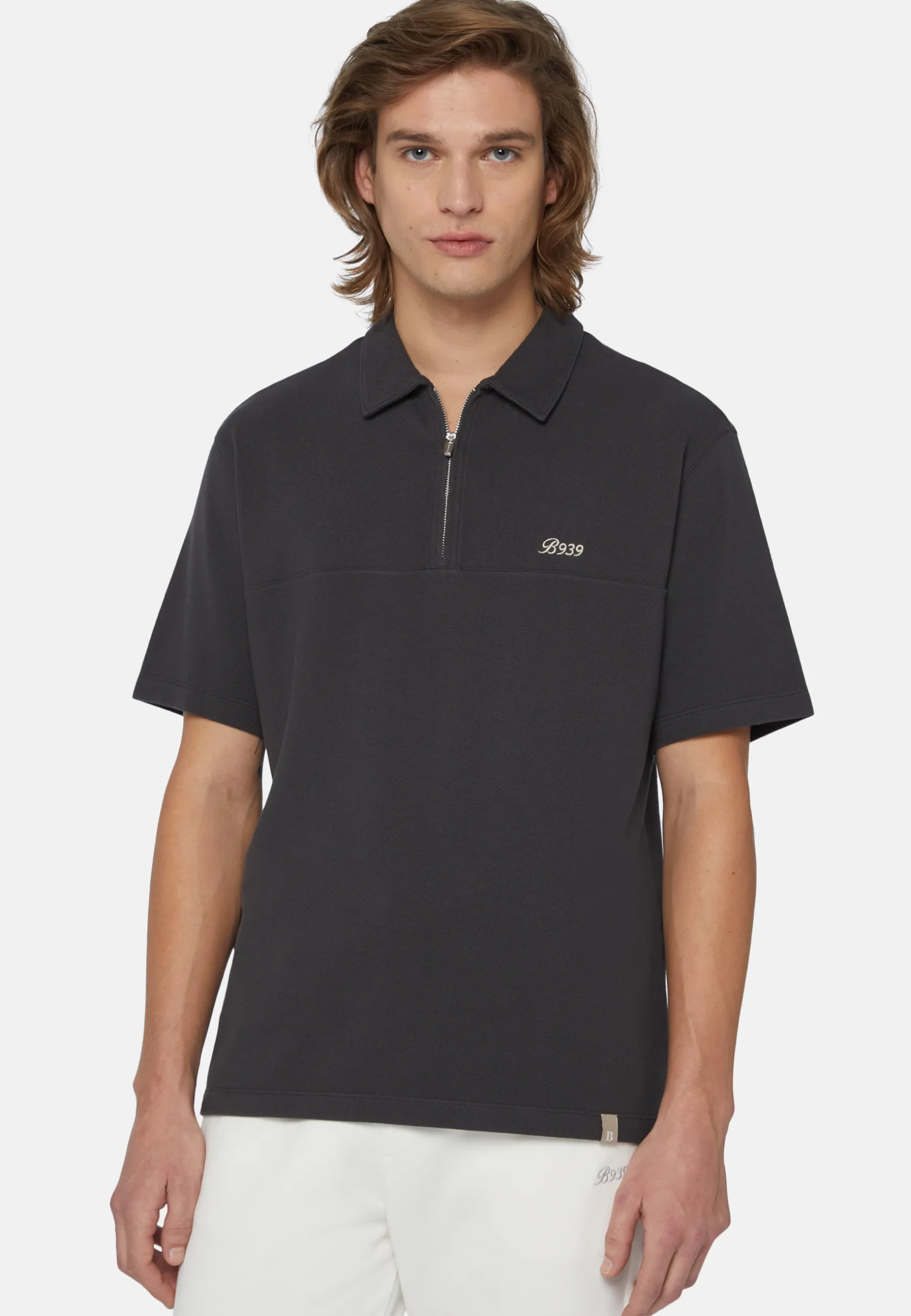Organic Cotton Blend Piqué Polo Shirt|Boggi Milano Hot