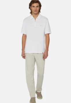 Organic Cotton Blend Piqu&eacute; Polo Shirt|Boggi Milano Store