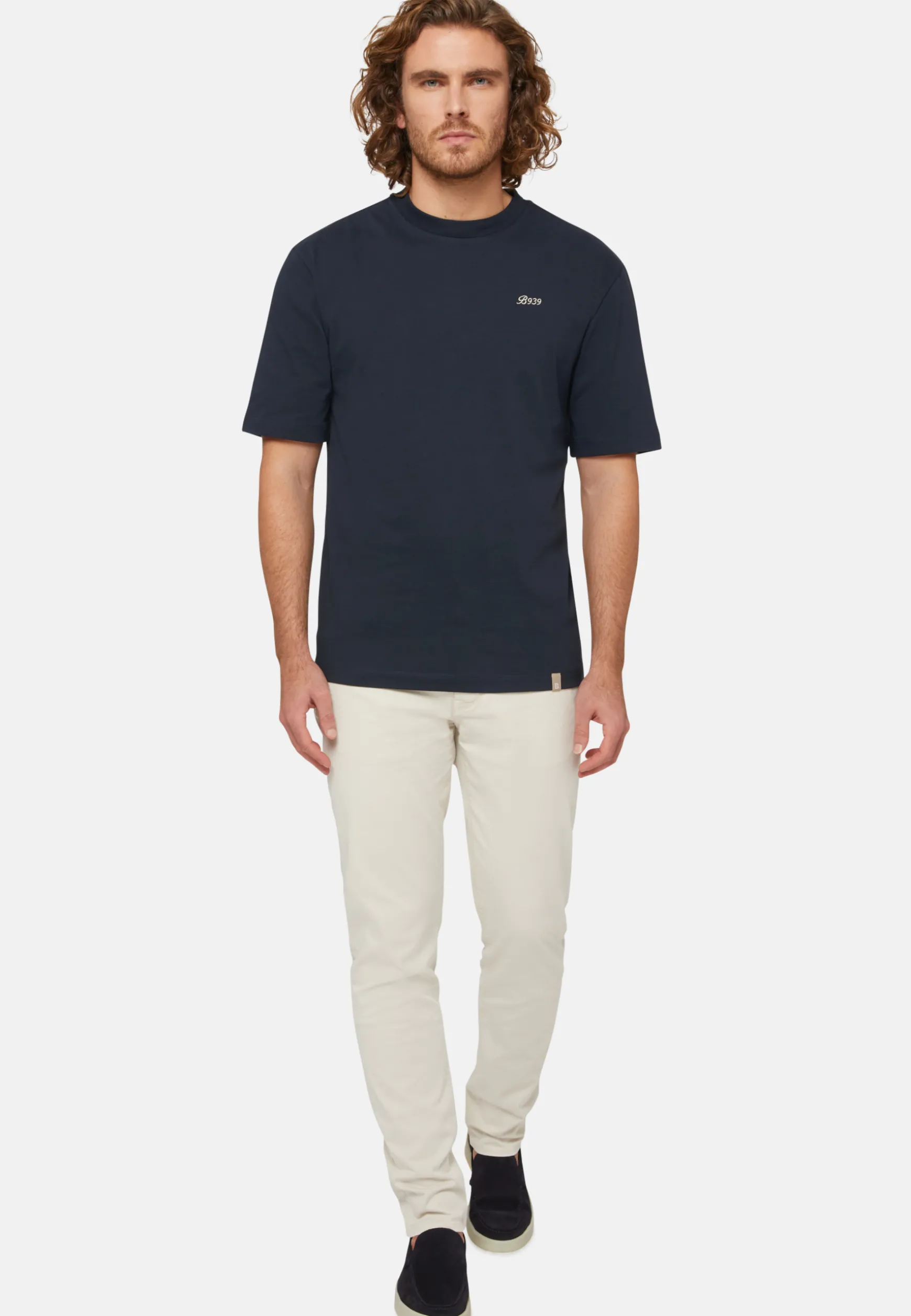 Organic Cotton Blend T-Shirt|Boggi Milano Cheap