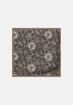 Paisley Print Silk Pocket Square|Boggi Milano Clearance