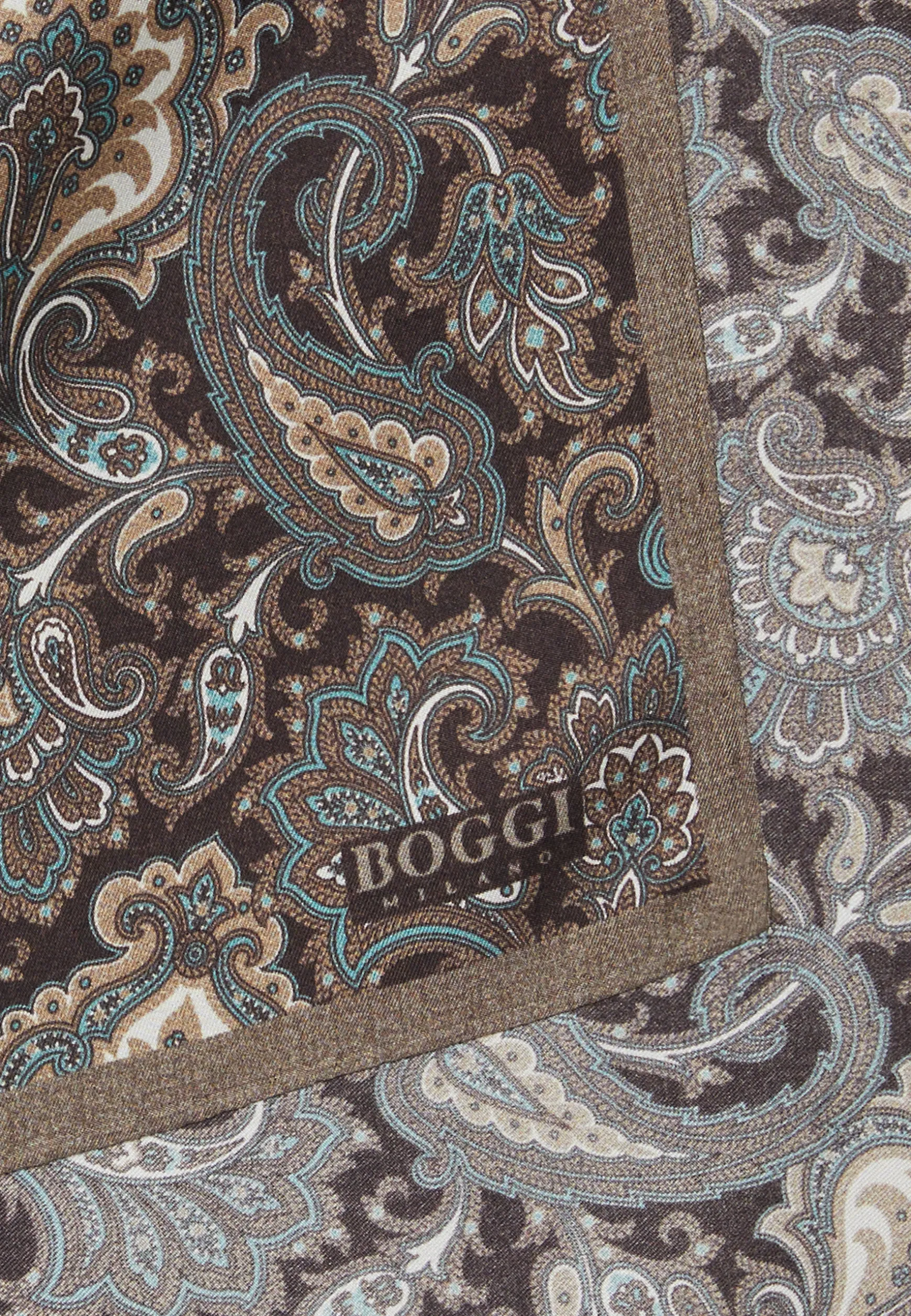 Paisley Print Silk Pocket Square|Boggi Milano Clearance