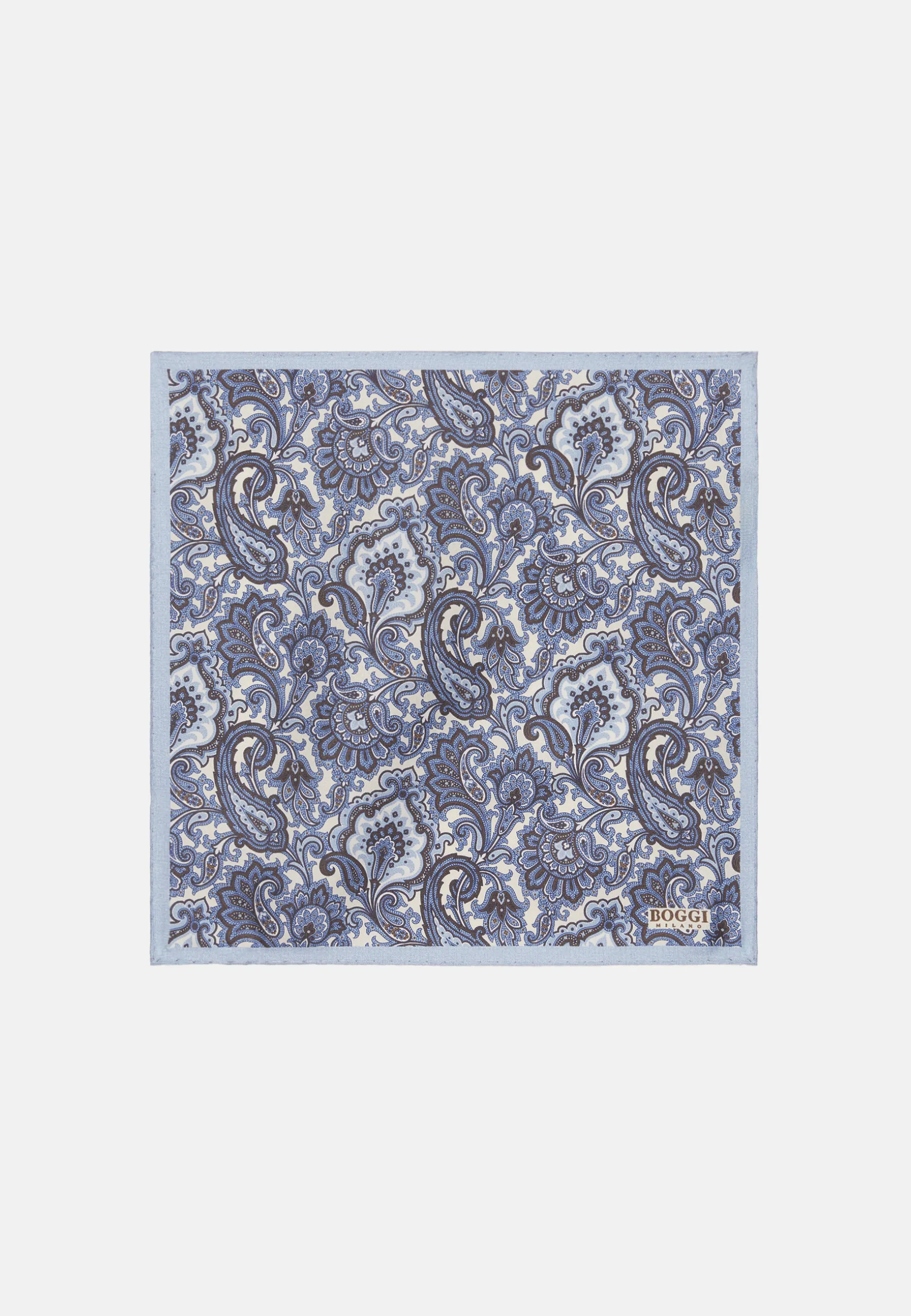 Paisley Print Silk Pocket Square|Boggi Milano Best