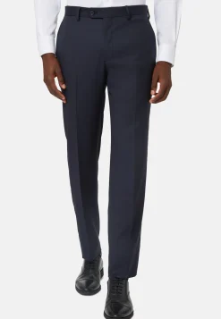 Pants in Wool Micro Textured Fabric|Boggi Milano New