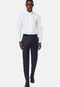 Pants in Wool Micro Textured Fabric|Boggi Milano New