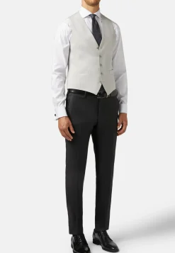 Pearl Grey Wool Waistcoat|Boggi Milano Cheap
