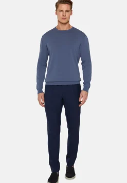 Pima Cotton Crew Neck Jumper|Boggi Milano Store