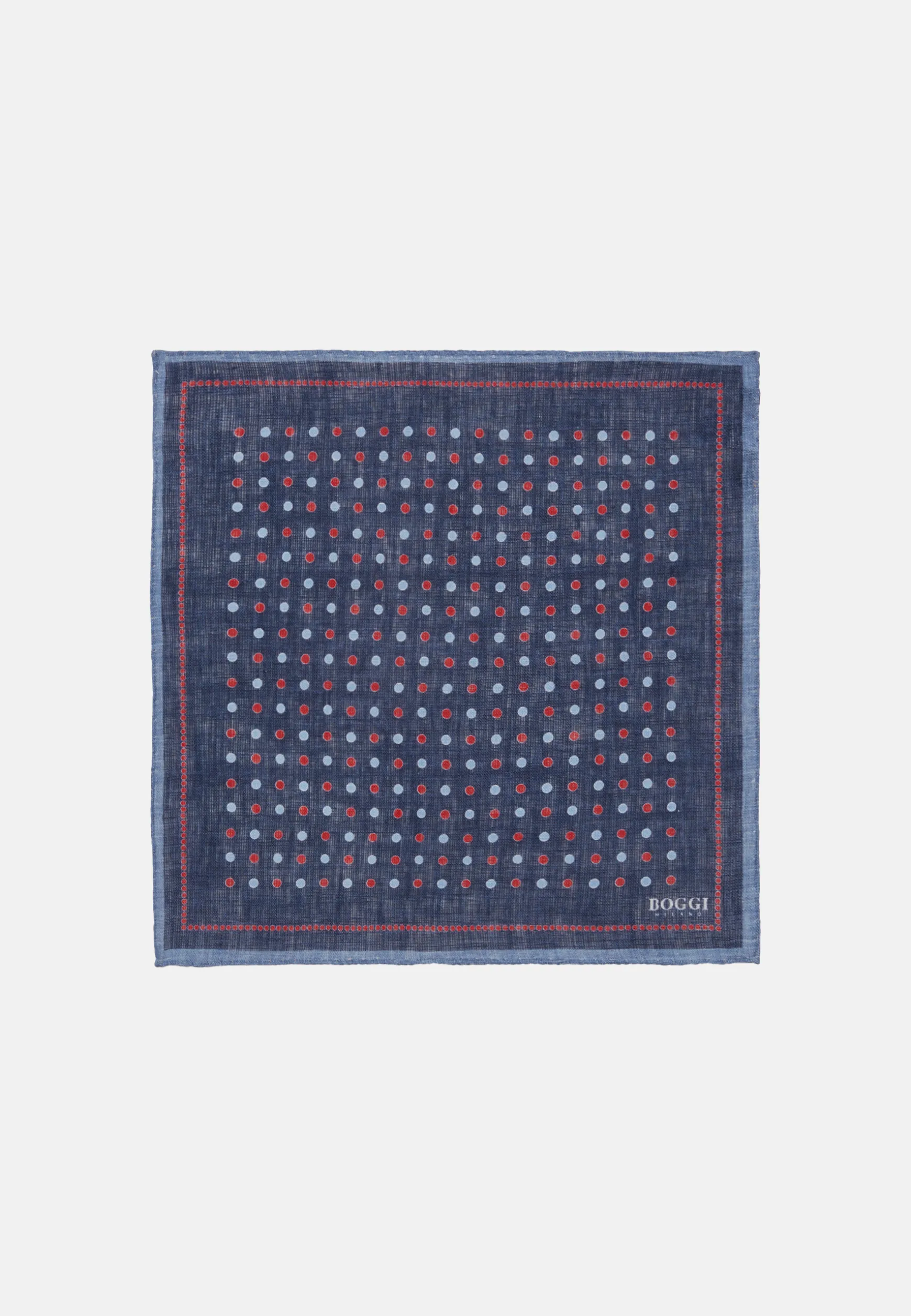 Polka Dot Pattern Linen Pocket Square|Boggi Milano Cheap