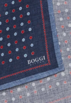 Polka Dot Pattern Linen Pocket Square|Boggi Milano Cheap
