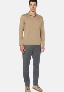 Polo Shirt in a Cotton Blend High-Performance Jersey Regular|Boggi Milano Store