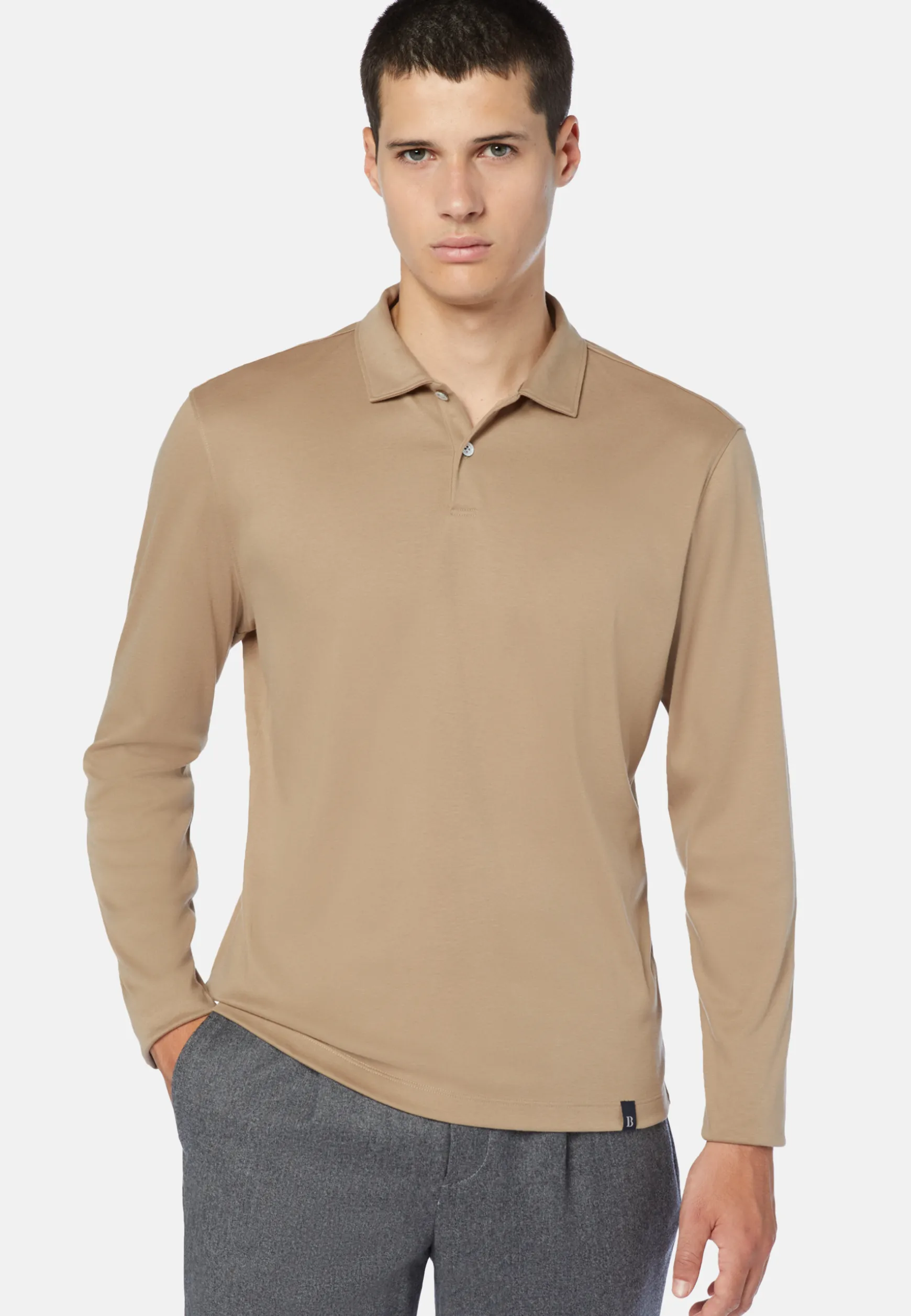 Polo Shirt in a Cotton Blend High-Performance Jersey Regular|Boggi Milano Store