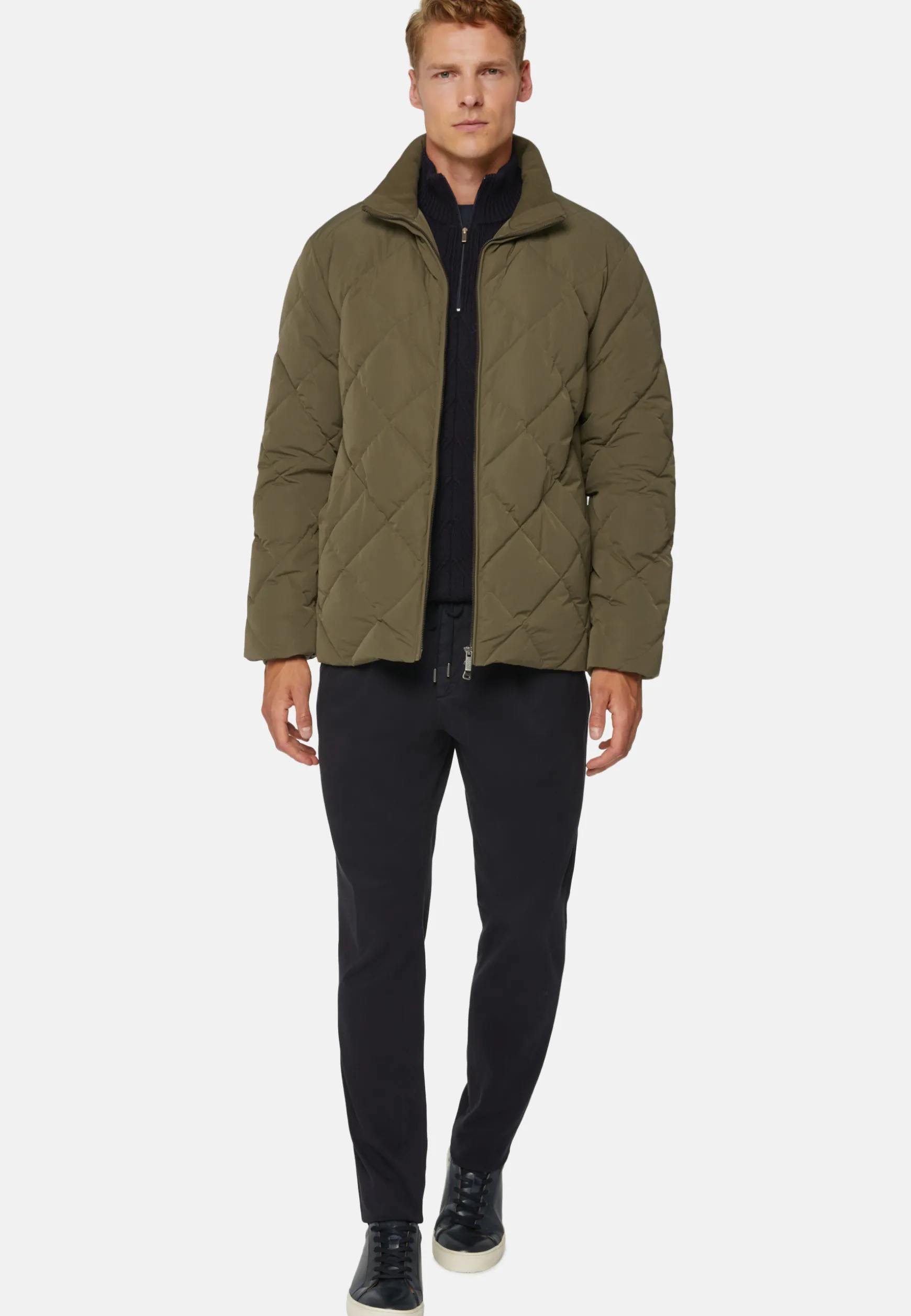 Recycled Fabric Goose Down Bomber Jacket|Boggi Milano Cheap