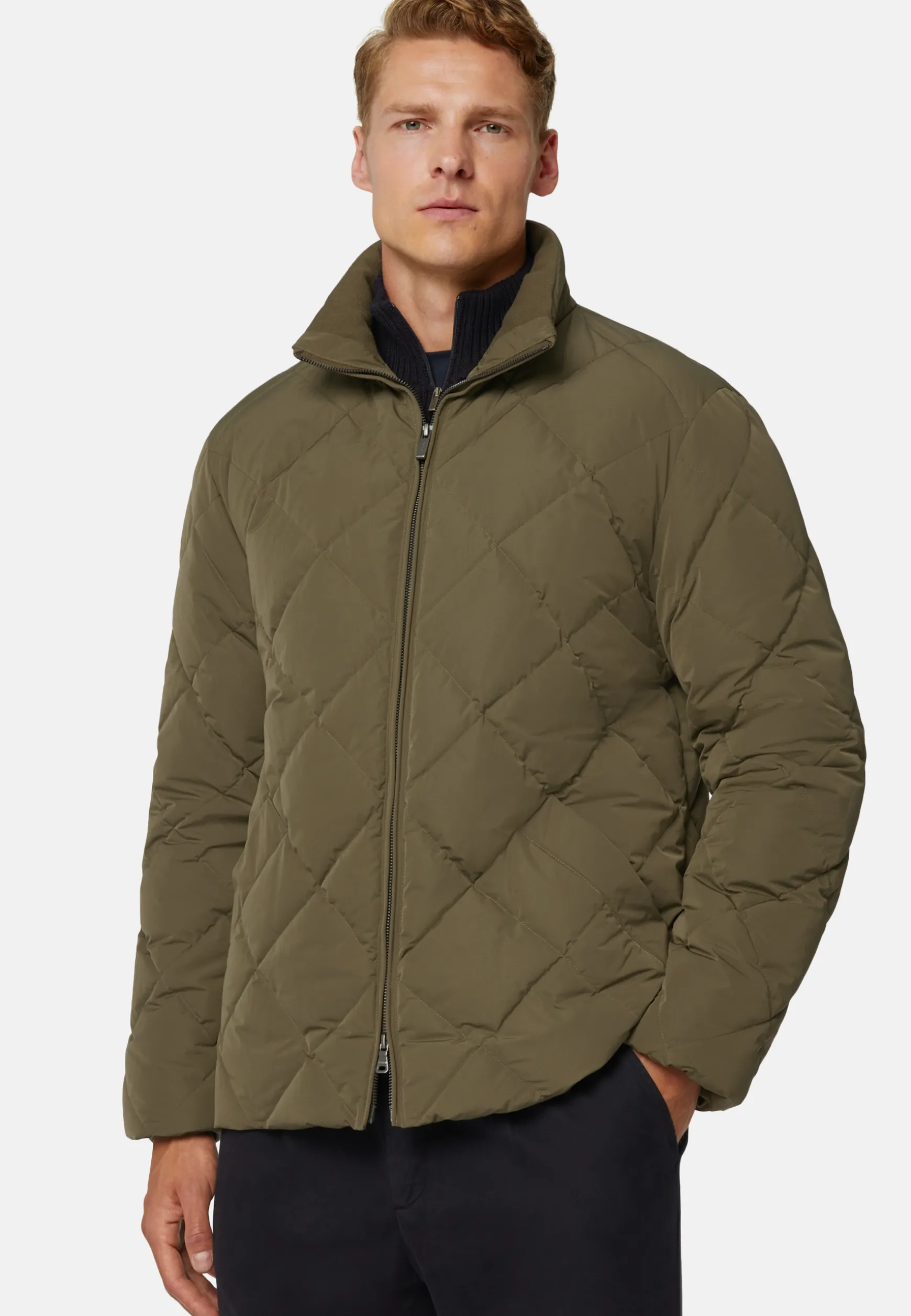 Recycled Fabric Goose Down Bomber Jacket|Boggi Milano Cheap