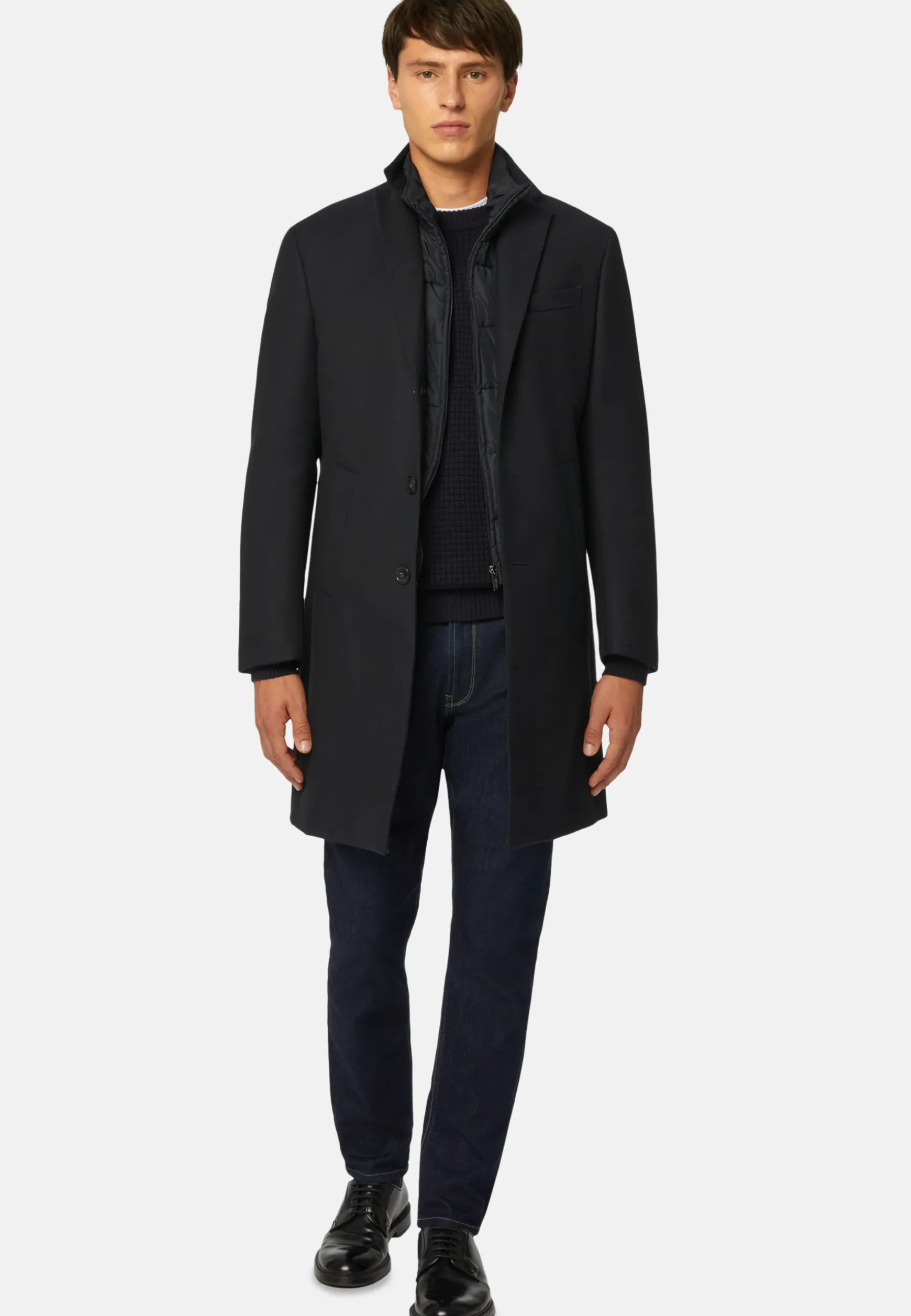 Recycled Wool Membrane Padded Coat|Boggi Milano Clearance