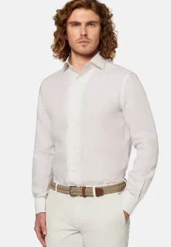 Regular Fit Beige Linen Shirt|Boggi Milano New