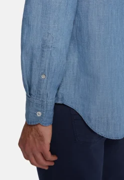 Regular Fit Cotton Denim Shirt|Boggi Milano Sale